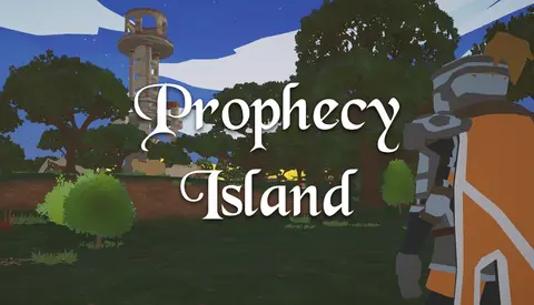 Prophecy Island key art with logo