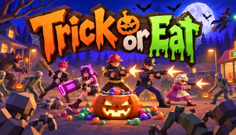 Trick or Eat key art with logo