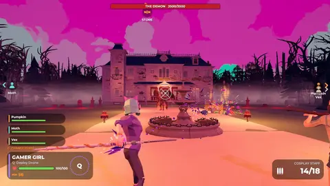 Screenshot: mansion boss fight