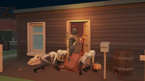 Screenshot: monster at the door